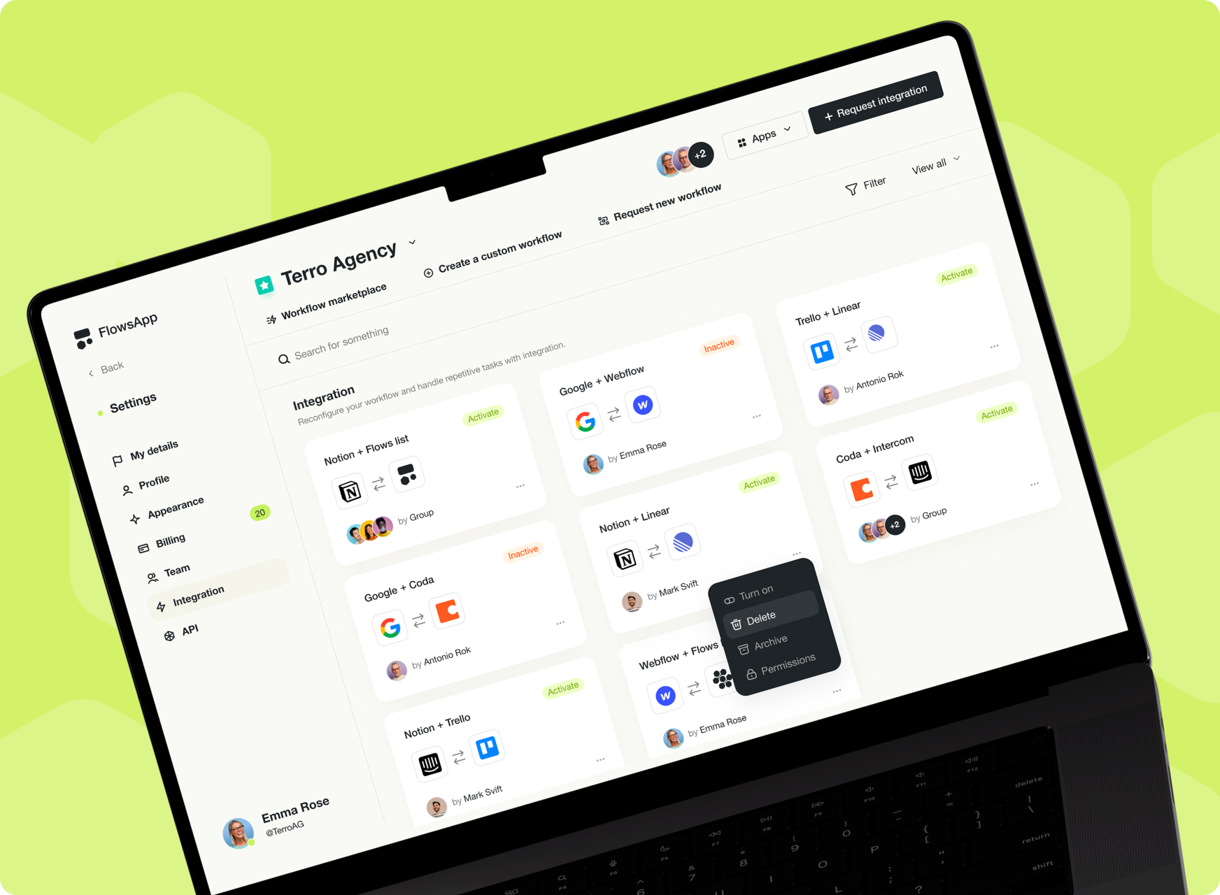 FlowApps SaaS platform interface case cover